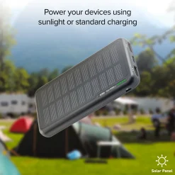 Power bank 10.000 mAh con pannello solare