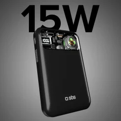 Power bank wireless da 10.000 mAh con ventola di raffreddamento