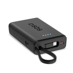 Powerbank Power Delivery 20W da 10000 mAh con cavo USB-C integrato