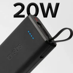 Powerbank Power Delivery 20W da 10000 mAh con cavo USB-C integrato