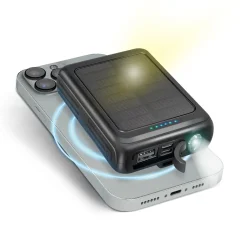 Powerbank solare 5000 mAh con ricarica wireless