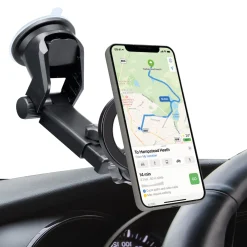 Supporto auto magnetico per cruscotto e parabrezza compatibile con MagSafe