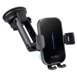 Supporto auto per parabrezza e cruscotto con ricarica wireless da 15W