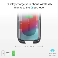 Supporto auto per telefono con ricarica rapida Wireless e chiusura automatica