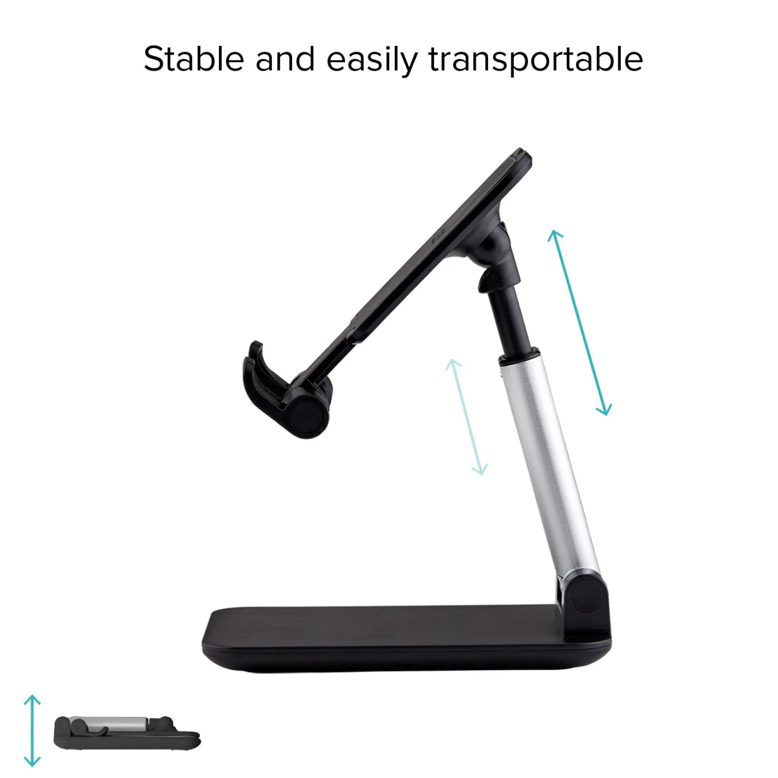 Supporto da tavolo pieghevole per smartphone e tablet