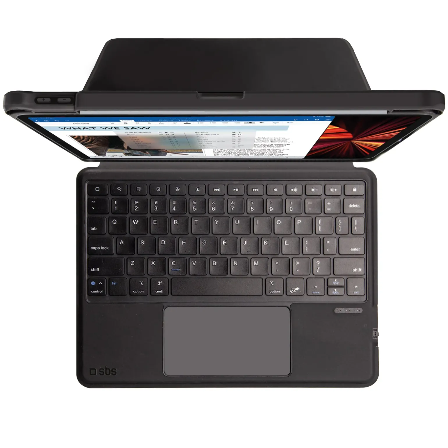 Tastiera wireless con cover iPad Air 10.9"-11" 2020-2022-2024/Pro 11" 2018-2022