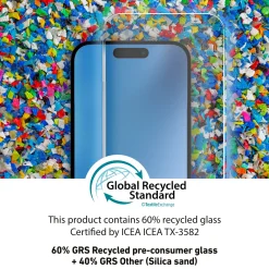 Vetrino eco-sostenibile in materiali riciclati per iPhone 15 Pro Max