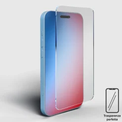 Vetrino eco-sostenibile in materiali riciclati per iPhone 15