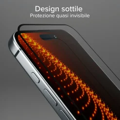 Vetrino ultraresistente per iPhone 16 Pro Max con tecnologia D3O con applicatore